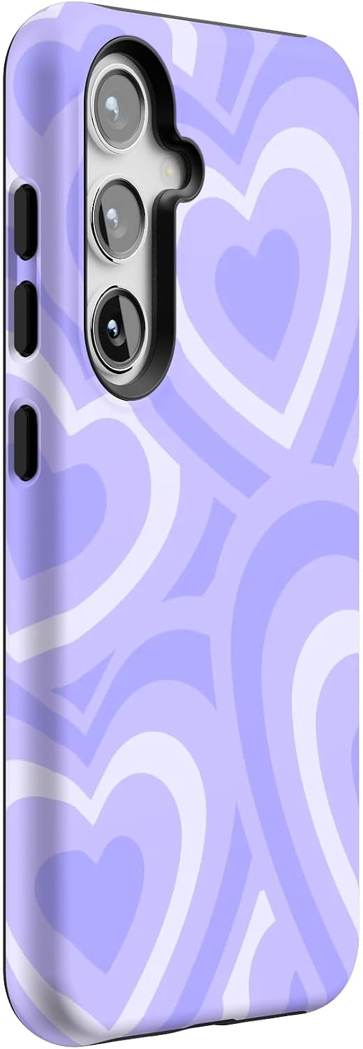 Casely Galaxy S24 Case | Love Song | Lavender Heart | Essential Slim Dual-Layer Protective Design