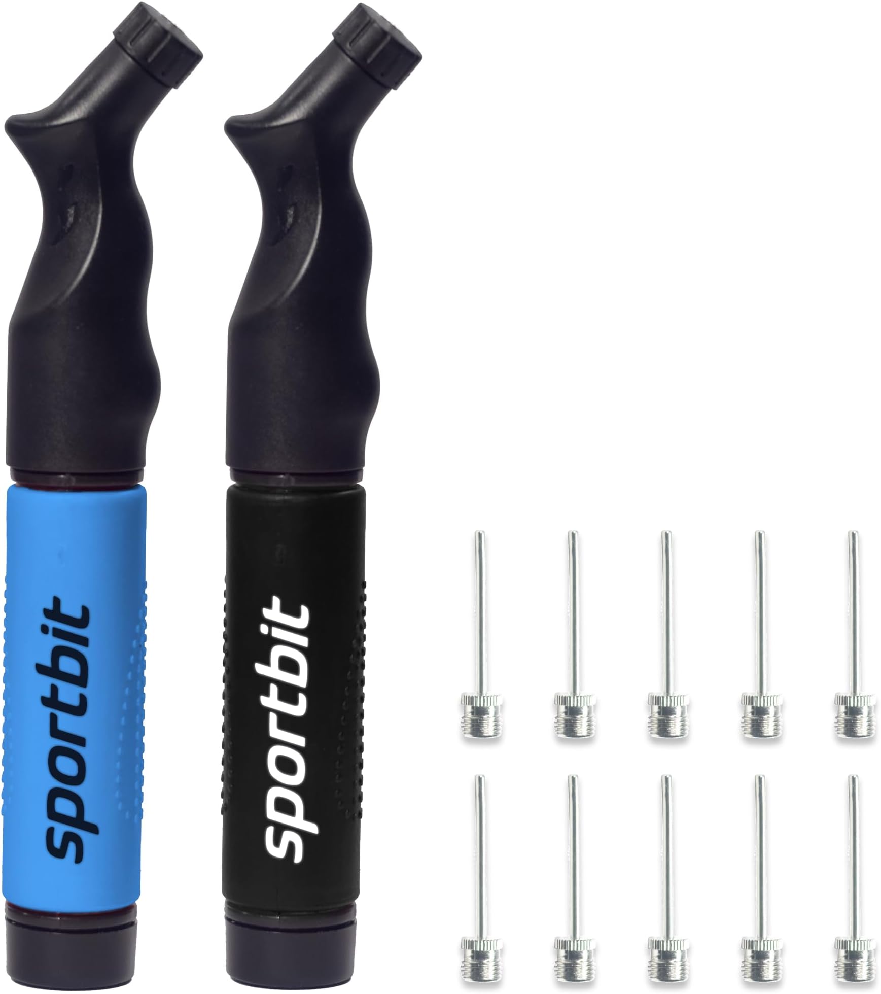 SPORTBIT Ball Pump with 5 Needles Push & Pull Inflation System Perfect for All Sports Balls Volleyball Pump Basketball Inflator Football Soccer Ball Air Pump Needle Set