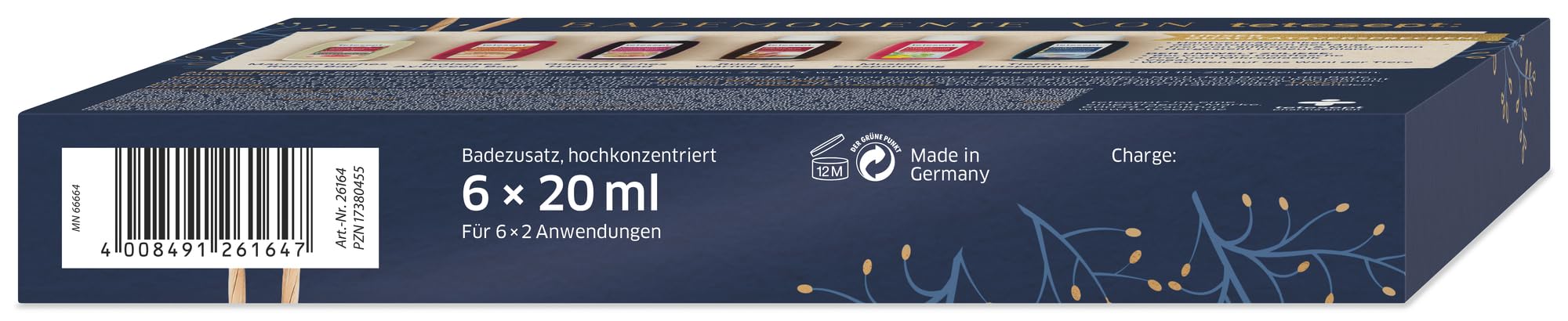 Tetesept Zestaw upominkowy do kąpieli 6 x 20 ml próbny