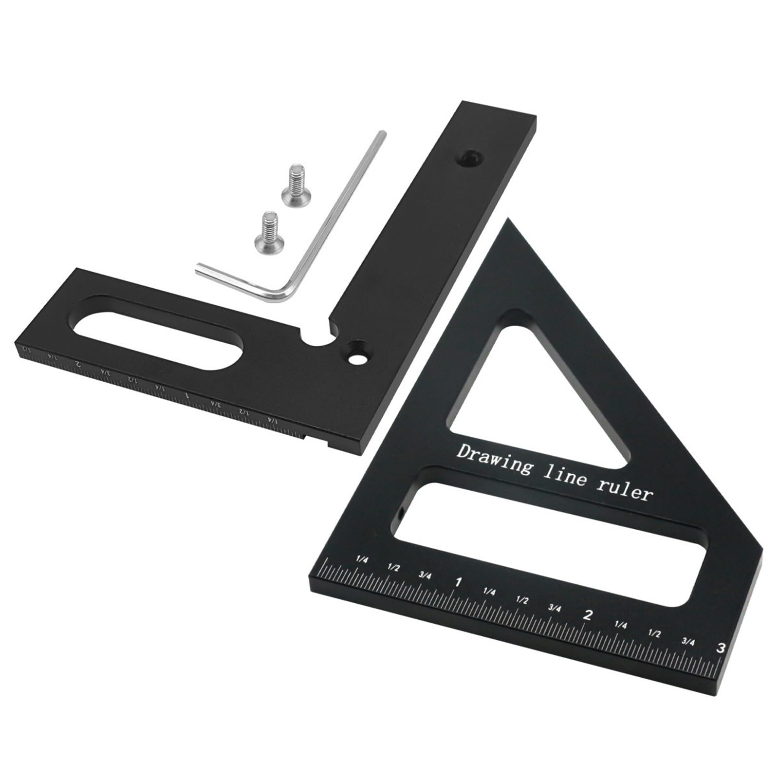 Professional Aluminum Marking Gauges Combining 45/90 Degree Angles Suitable for Efficient Carpentry & Technical Drawing Metal Carpenter Square