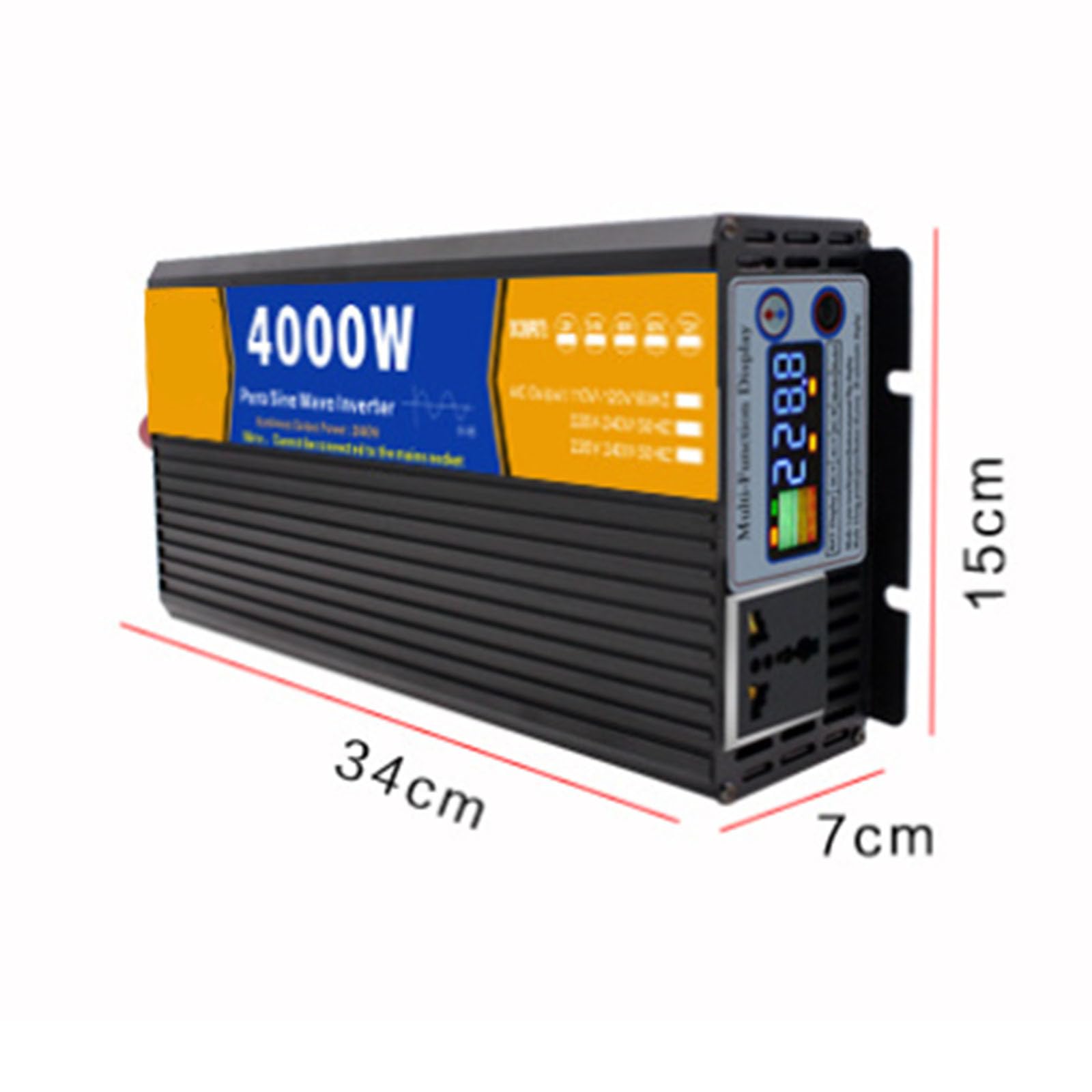 48v to 110v50hz,4000W Czysta Falownik Sinusoidalny 12V 24V 48V 60V 72V DC na 110V AC, Falownik Mocy do Ciężarówki, Domu, Kampera, Off-Grid Falownik Solarny, 50HZ/60HZ