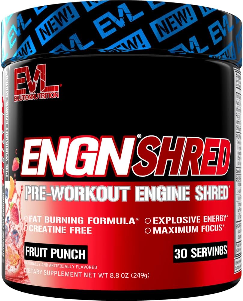 EVLution Nutrition, ENGN Shred, Pre-Workout, Fruit Punch, 8.4 oz (237 g)