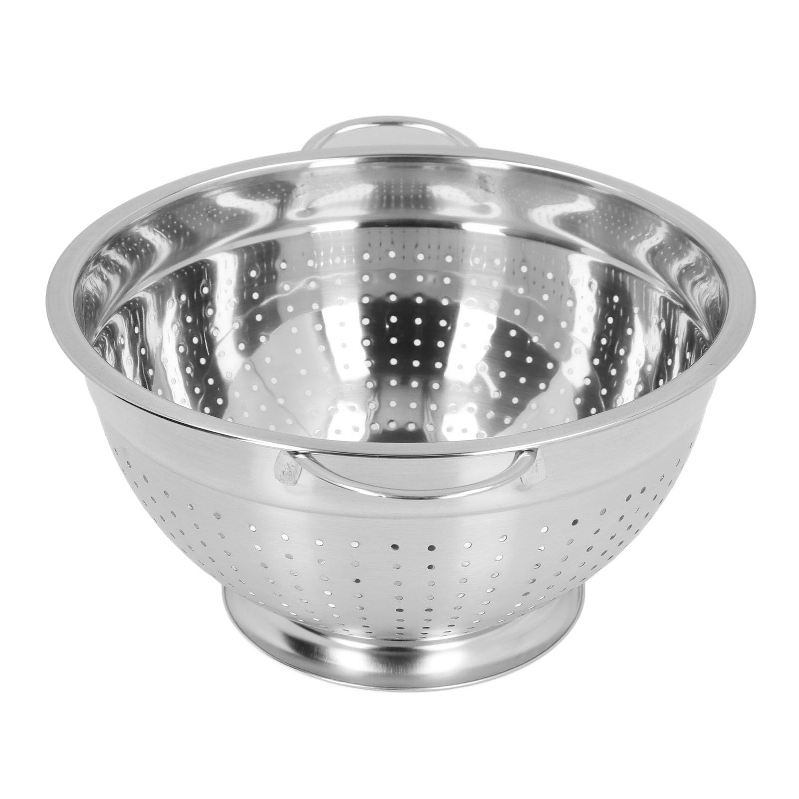 Scolapasta in Acciaio Inossidabile, Colino a Maglia Fine di Grande capacità, Colino da con Fori di Scarico Uniformi per Pasta Spaghetti Frutta Verdura Cestello Scarico Lavaggio Bacche (28CM)