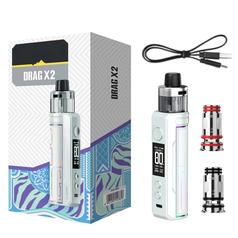 Pour VOOPOO Drag X2 Kit 80 W Modes SMART/RBA/TC/ECO Écran TFT de 0,96''