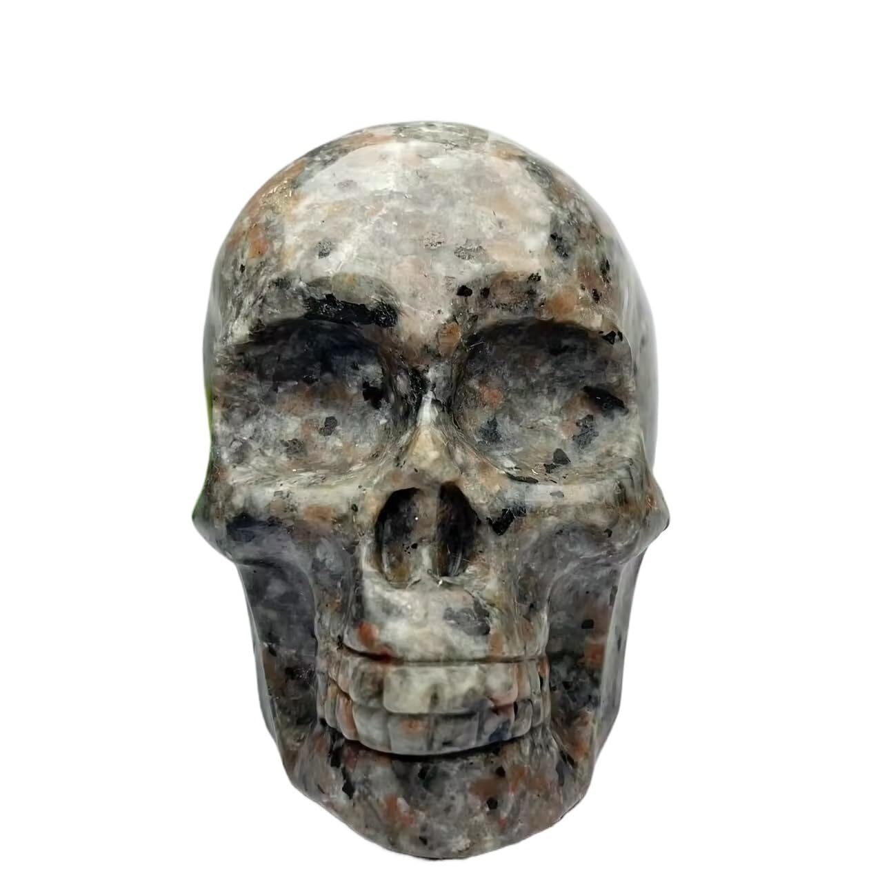 Figurine de crâne humain minéral pour collectionneur de cristal 8cm