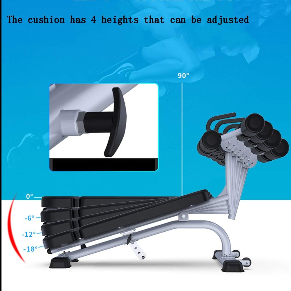 Petit Banc De Musculation Avec Haltères, Banc De Musculation Multifonctionnel Professionnel Pour La Maison Et Le Commerce, Tabouret D'Entraînement Réglable Pour Abdominaux, Planche Pour Exercices Pou
