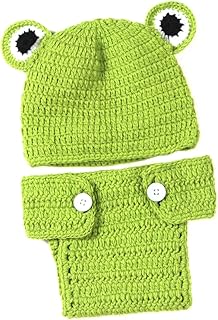 Ternos Suéter Sapo Shorts Roupas De Crochê Gorros Para Kit De Crochê Kit Chapéu Feito À Mão Chapéu De Crochê Para Adereços De Fotos Para Tecer Conjunto De Gorro Recém-Nascido