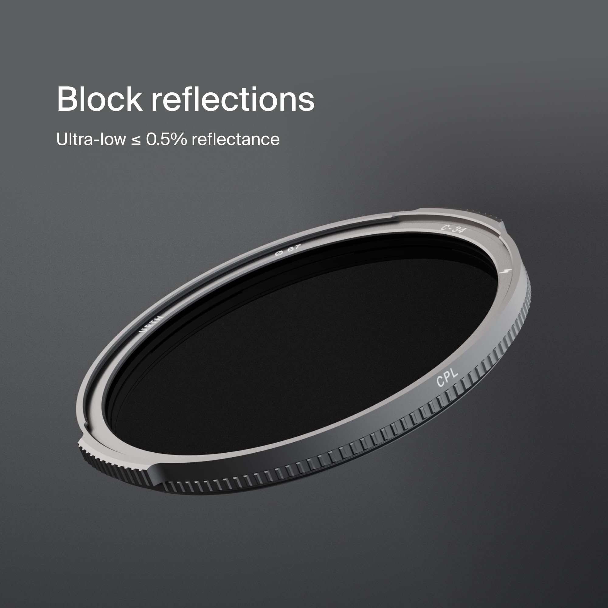 Urth Filtro Polarizzatore CPL Magnetico 72 mm (Pro) | Chiusura magnetica professionale, polarizzazione multistrato avanzata a 34 strati per obiettivi