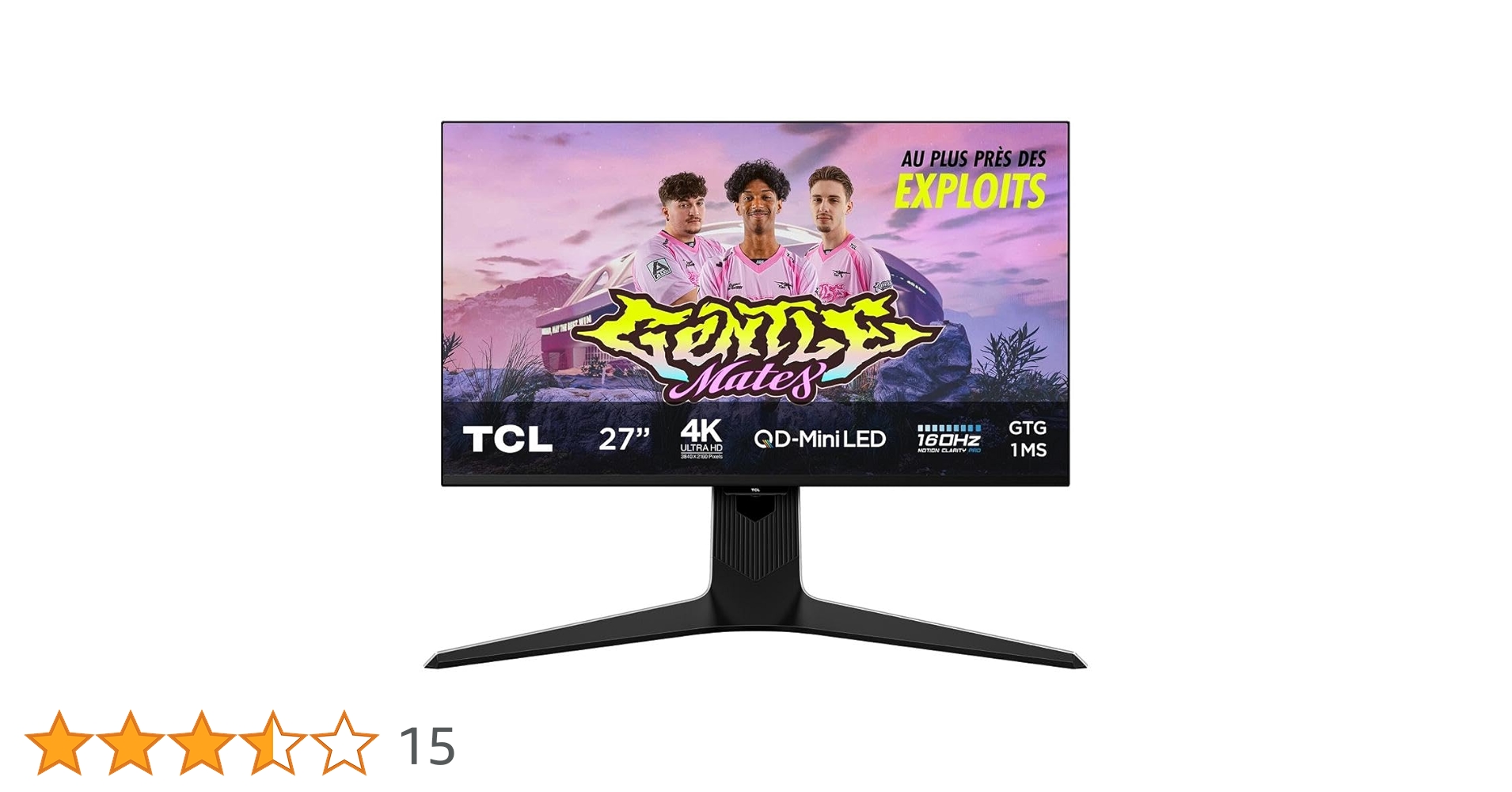 TCL 27R83U 4K UHD QD Mini-LED Gaming Monitor, 27