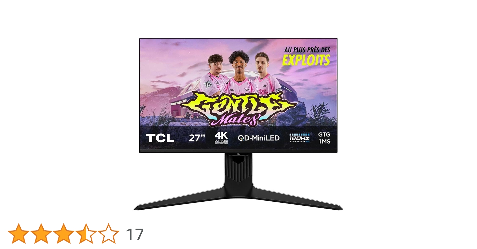 TCL 27R83U 4K UHD QD Mini-LED Gaming Monitor, 27