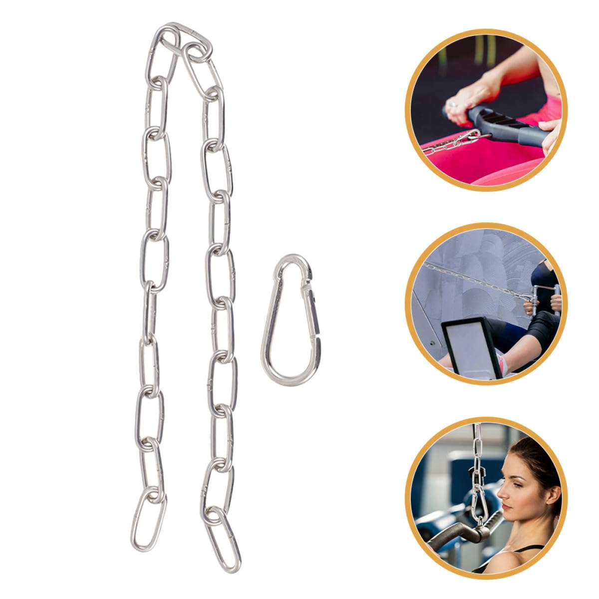 Vaguelly Fitness Kettenverlängerung 4 Stück aus Eisen für Zuggeräte