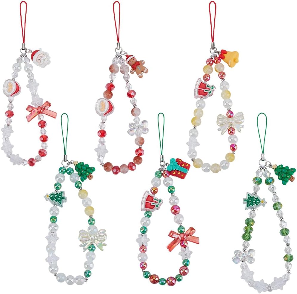 SUNNYCLUE 1 Box DIY 5 Sets Phone Charm Kit Phone Charms Set Ocean Sea Shell Bead Stone Chip Beads Cellphone Charm for Women Adult Keychain Cellphones Case Bag Camera Decor