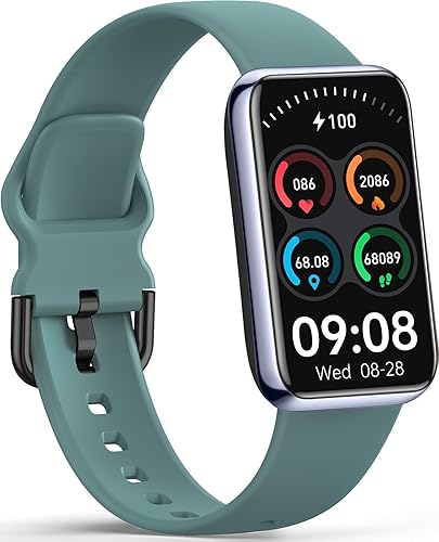 Rastreador de actividad física delgado con frecuencia cardíaca 247, oxígeno en sangre, presión arterial y seguimiento del sueño, rastreador de