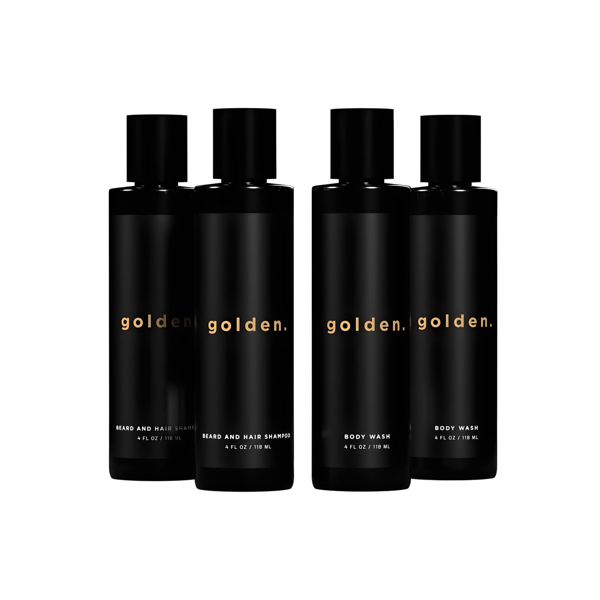 Golden Grooming Company Shower Double Pack for Men, Body, Hair & Beard Shampoo, All Hair & Skin Types, Sulfate-Free