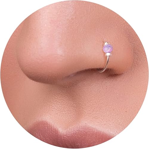 Miniatura 22 de Anillo de nariz de ópalo Oro ópalo blanco