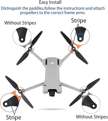Miniatura 3 de Hélices para DJI Mini 3 ProMini 4 Pro Drone Paquete de 8 (2 pares) de cuchillas de bajo ruido y liberación rápida, accesorios de repuesto para hélice