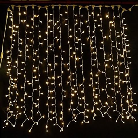 LightsGo 200 LED Curtain Lights 2x2m Mains Powered Fairy Lights Perfect Decorative Lights Cover