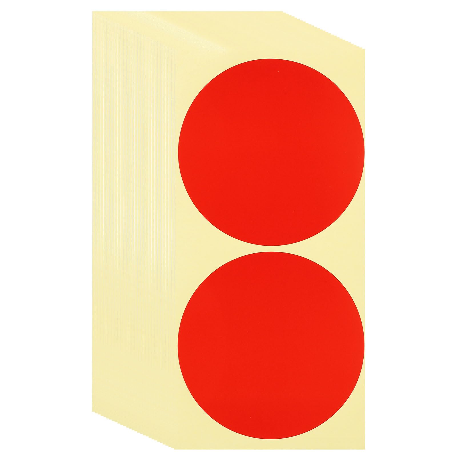 PATIKIL 60 Pcs Colored Dot Stickers Labels, 4 Inch Circle Price Stickers Self Adhesive Circle Tags Coding Labels for Office Business Yard Sale Garage Sale Home Decor, Red