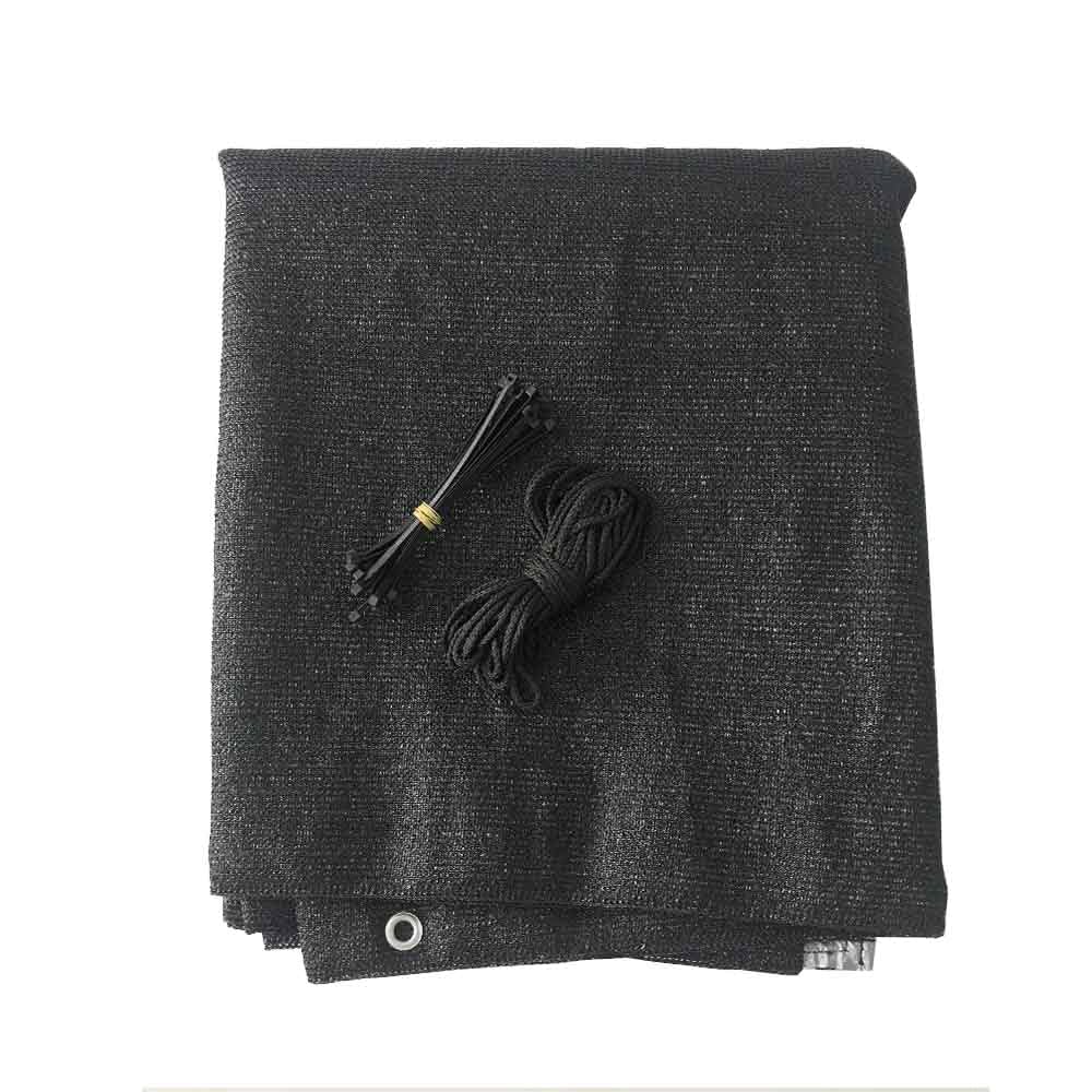 RED DECO Brise Vue Occultant Renforcé Haute Densité 300 g/m² Quality Pro - H 1,5 m x L 10 m - Noir