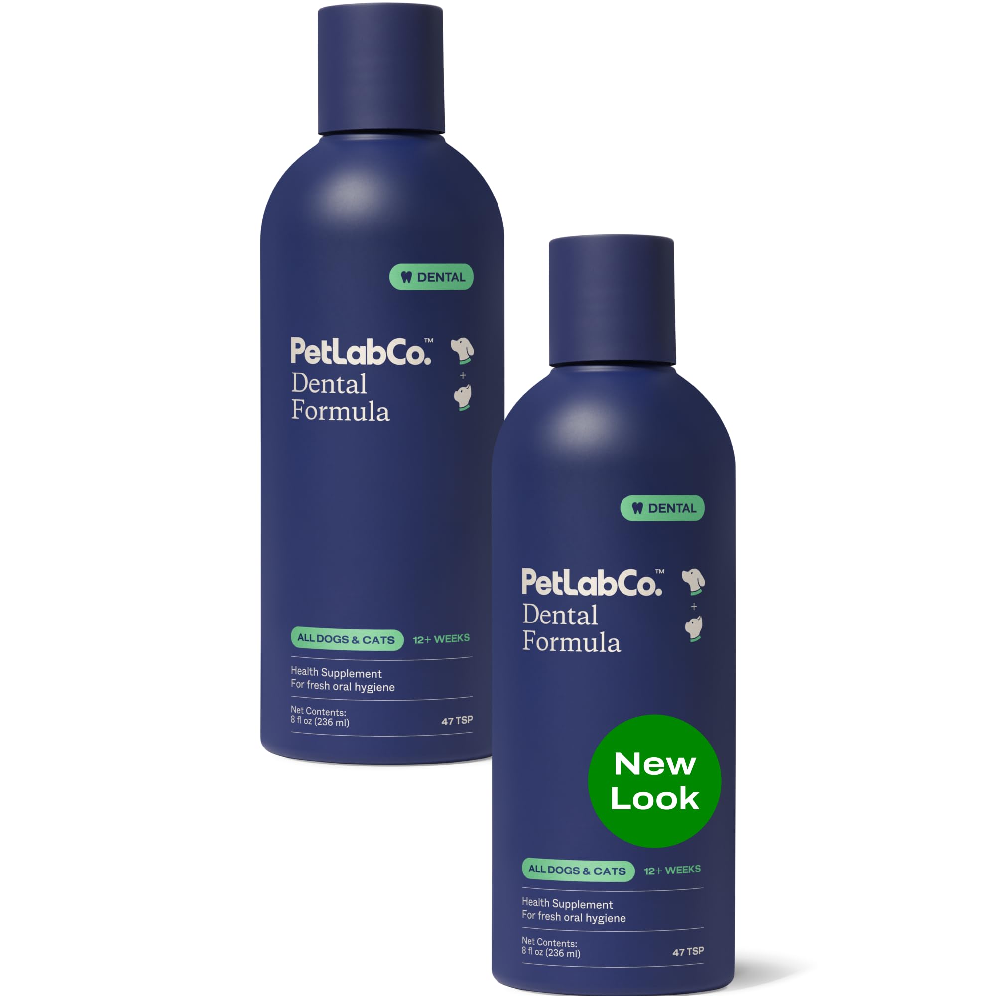 PetLab Co. Cat and Dog Dental Formula, Keep Dog Breath Fresh and Teeth Clean, Supports Gum Health - Water Additive Dental Care Targets Tartar, Pack of 2 - Packaging May Vary