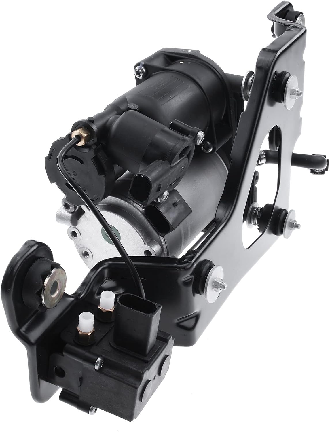 A-Premium Air Suspension Compressor Compatible with BMW E70 E71 Series X5 2007-2013, X6 2008-2014, with Bracket, Solenoid, Replace# 37206859714, 37206799419