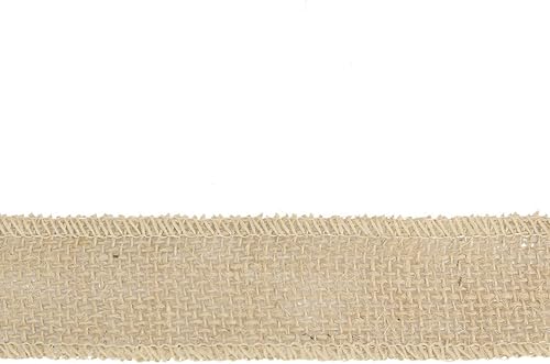 Miniatura 5 de Midi Ribbon Cinta de arpillera de 1-12 pulgadas, cinta para manualidades en carrete, 10 yardas, natural
