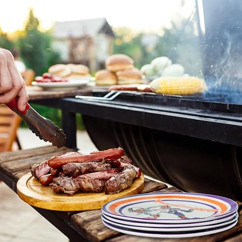 Miniatura 5 de Magnolia Lane NCAA - Juego de 4 platos de melamina de 10.5 pulgadas, perfectos para el día del juego, barbacoas, Acción de Gracias, junto a la