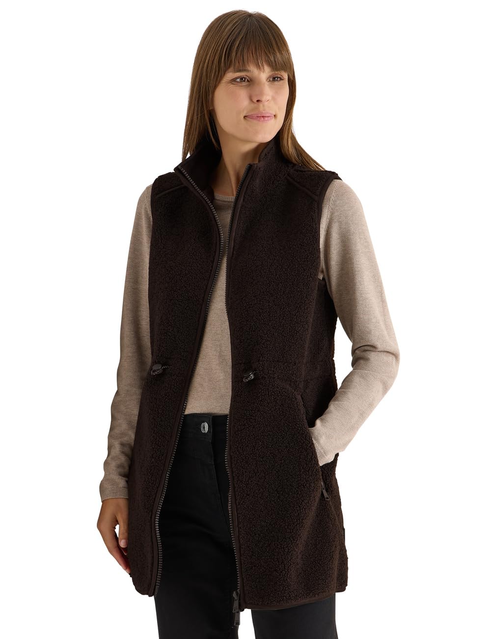 Cecil Damen Lange Teddy-Weste