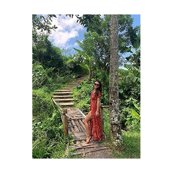 ZESICA-Womens-Bohemian-Floral-Printed-Wrap-V-Neck-Short-Sleeve-Split-Beach-Party-Maxi-Dress ZESICA Women's 2024 Bohemian Floral Printed Wrap V Neck Short Sleeve Split Beach Party Maxi Dress,Lychee Red,Medium