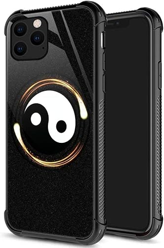 Funda para iPhone 11, protección de grado militar, esquinas a prueba de golpes, funda antiarañazos para iPhone 11, Yinyang Taiji