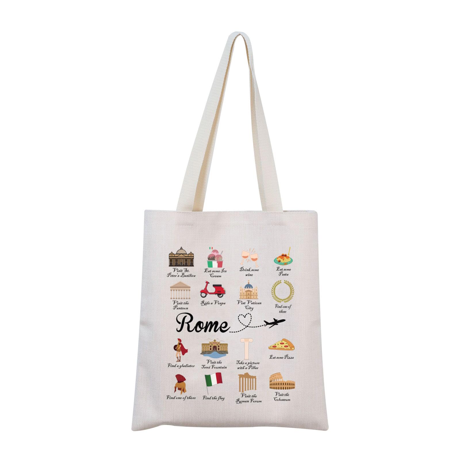 MNIGIU Rome Tote Bag Rome Travel Gift Rome Souvenir Gift Welcome To Rome Gift
