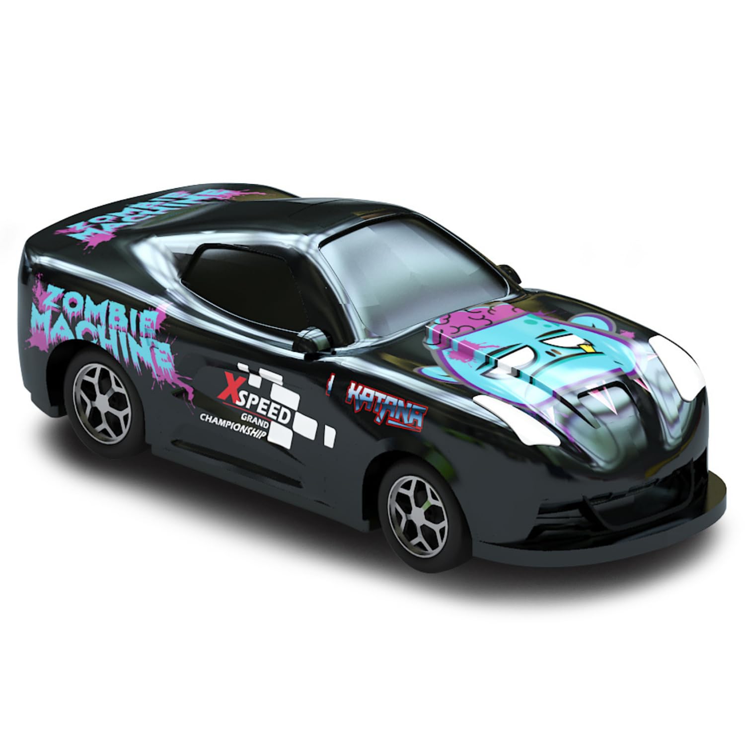 Crash'ems - Katana Pull Back Vehicle, Explodes on Impact, 1 Car and 2 Modes of Play for Kids 3 Years and Above