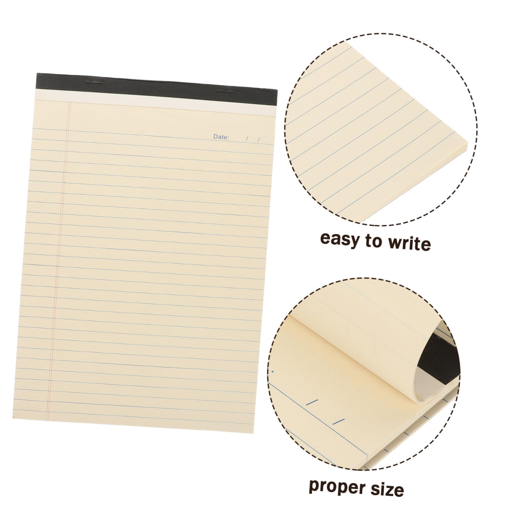 4 Sztuki Legal Notepads Tearable Lined Notebooks Lightweight Office School Memo Pads for Daily To-do Lists And Notes