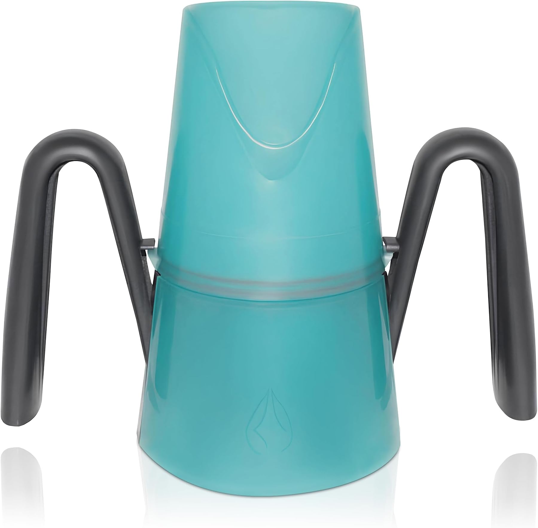 RiJe Dysphagia Regulating Drinking Cup for Difficulty Swallowing Disorders - Controlled Sips Adult Size (8oz) Cup Prevents Aspiration - 2 Handles for Secure Grip - Adjustable 3-15cc, Made in Canada
