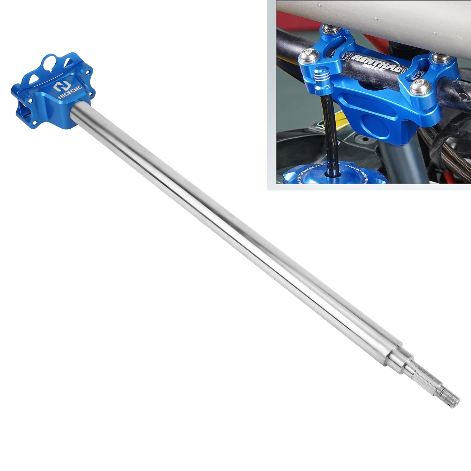 Photo 1 of NICECNC Blue 28MM Steering Stem Shaft Compatible with Yamaha Raptor 700 2013-2018 2019 2020 2021 2022 2023