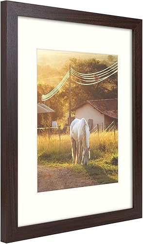 Miniatura 5 de AUEAR, Portarretratos de 11 x 14 pulgadas, para fotos de 8 x 10 pulgadas con paspartú o marco de póster de 11 x 14 pulgadas, marco de fotos de pared