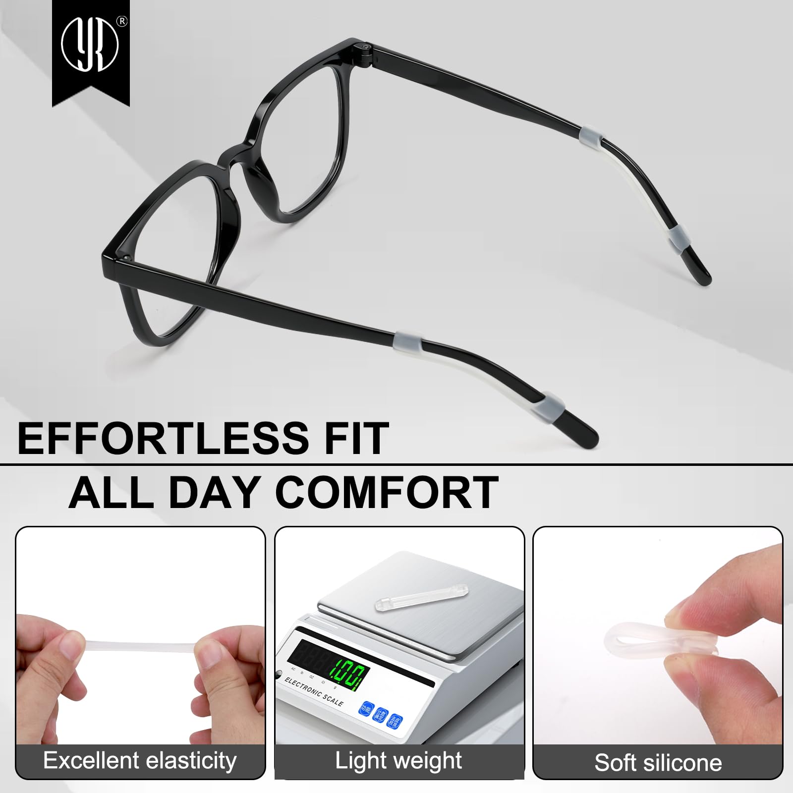 Silicone Eyeglass Temple Grips - Anti-Slip Comfort -4