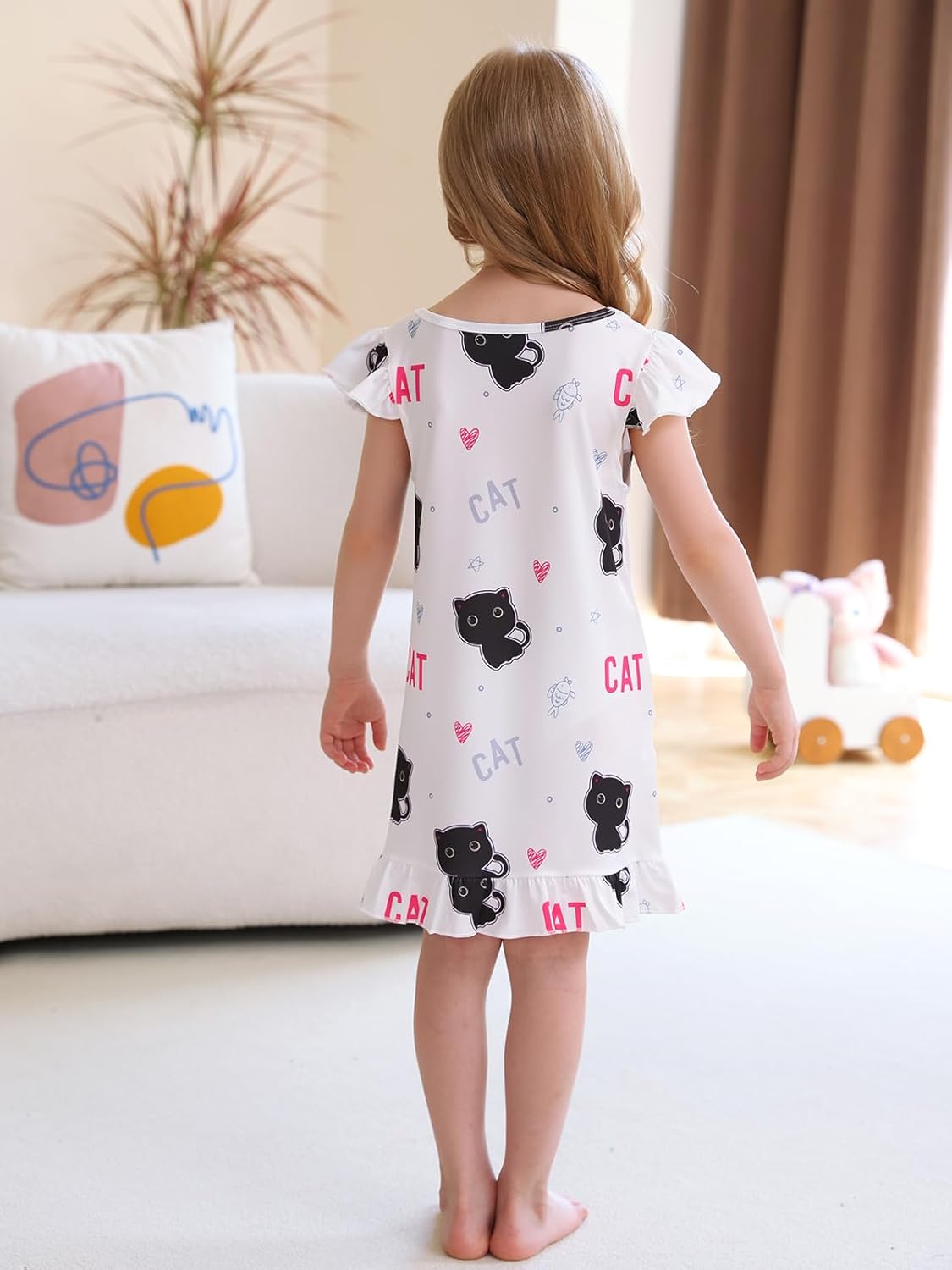 WonderBabe Girls Nightgowns Unicorn Pajamas for girl Mermaid Sleepwear Toddler Nightgown Night Sleep Dress Clothes - Image 3