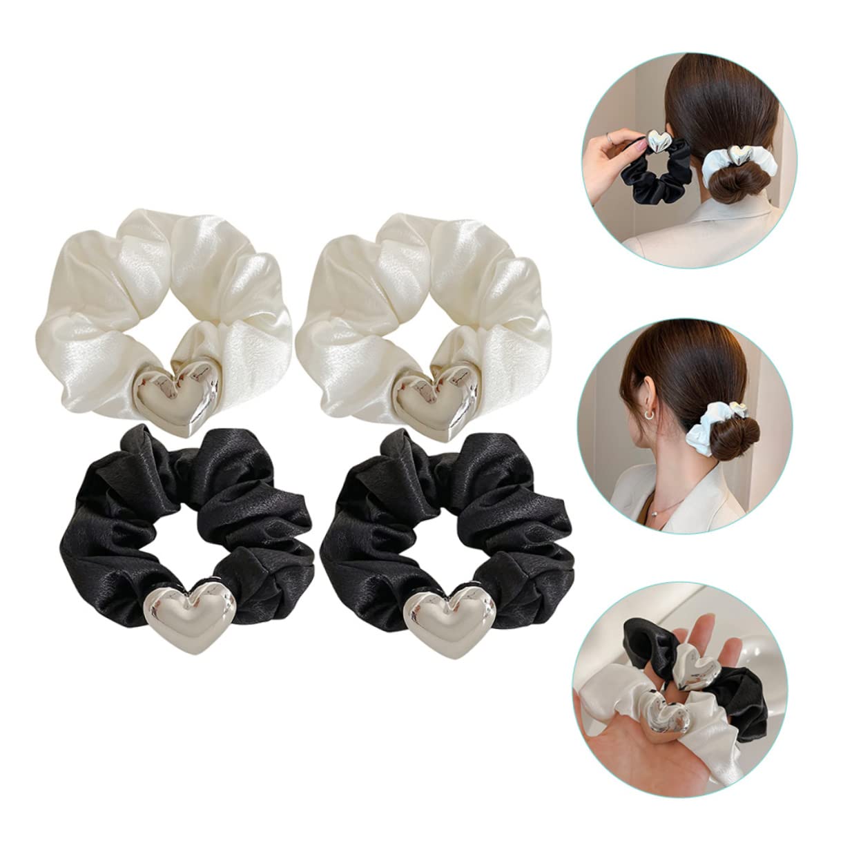 Beavorty 12piezas Scrunchies De Cabello Elásticos Para Mujer Accesorios De Pelo Estilo Vintage Colección De Diademas Para Coletas y Peinados Diarios