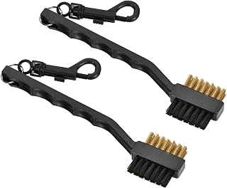 Golf Club Brush - Golf Club Groove Cleaner Zip-line Dual Bristle Cleaning Tools, Retractable