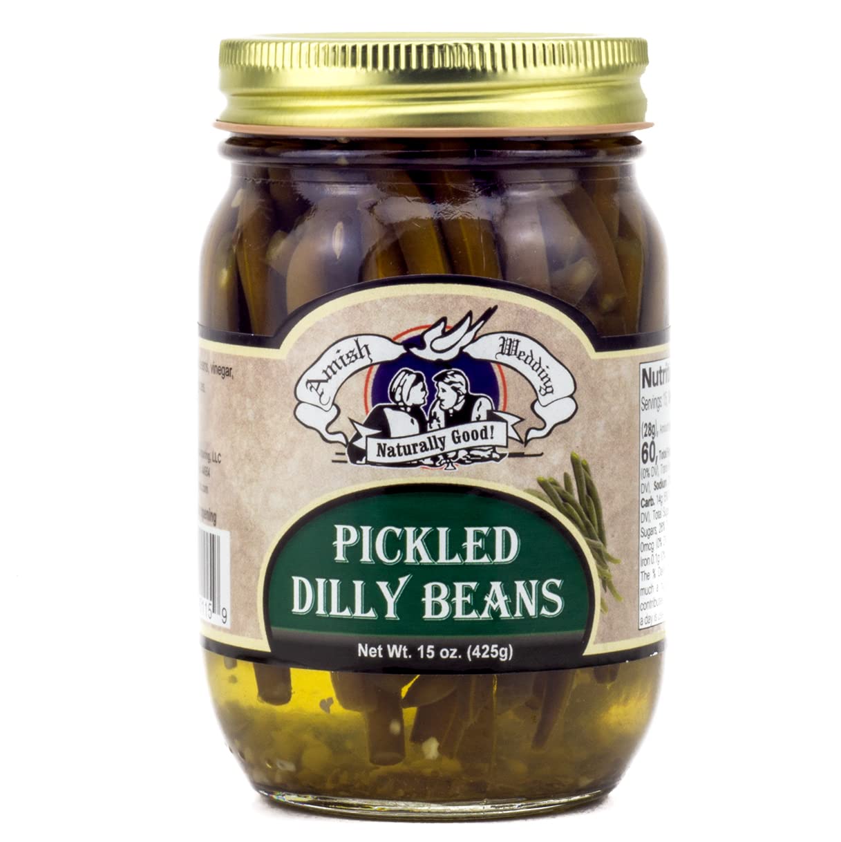 Pickled Dilly Beans Ready to Eat from Amish Country Pack of 2 Jars
