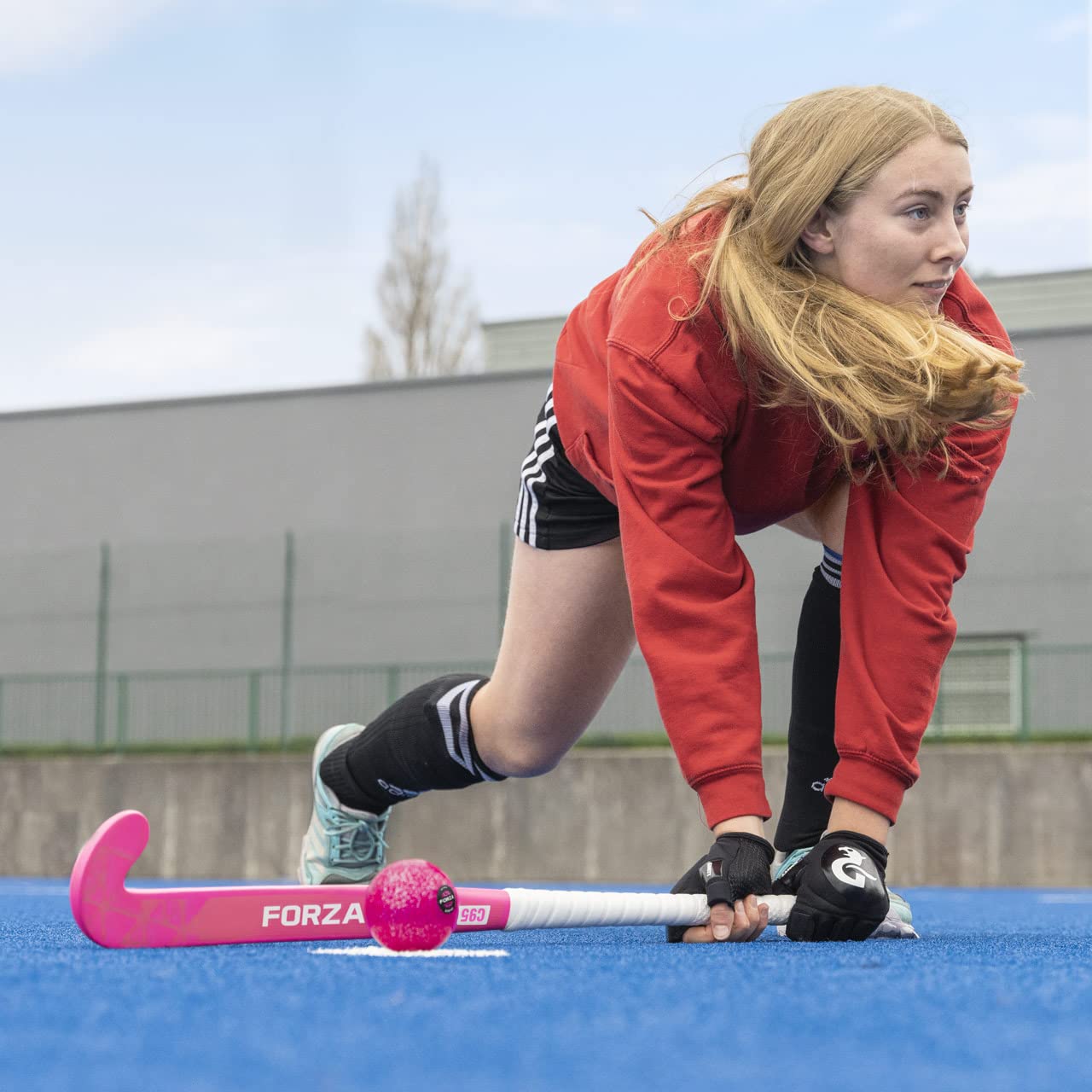 FORZA Mazze da Hockey in Fibra di Carbonio 95% Arco Basso Medio PRO