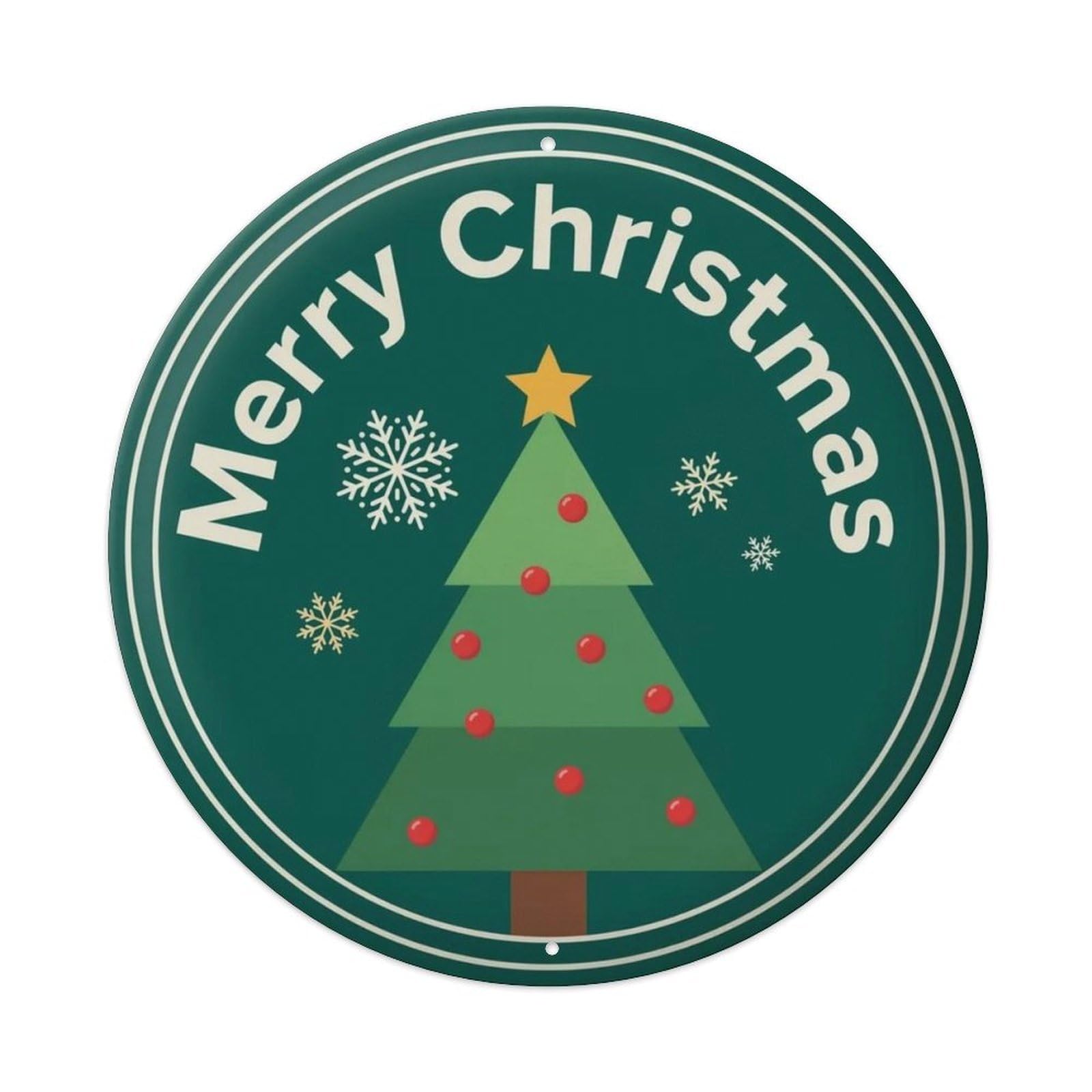 Merry Christmas Metal Tin Sign Plaque