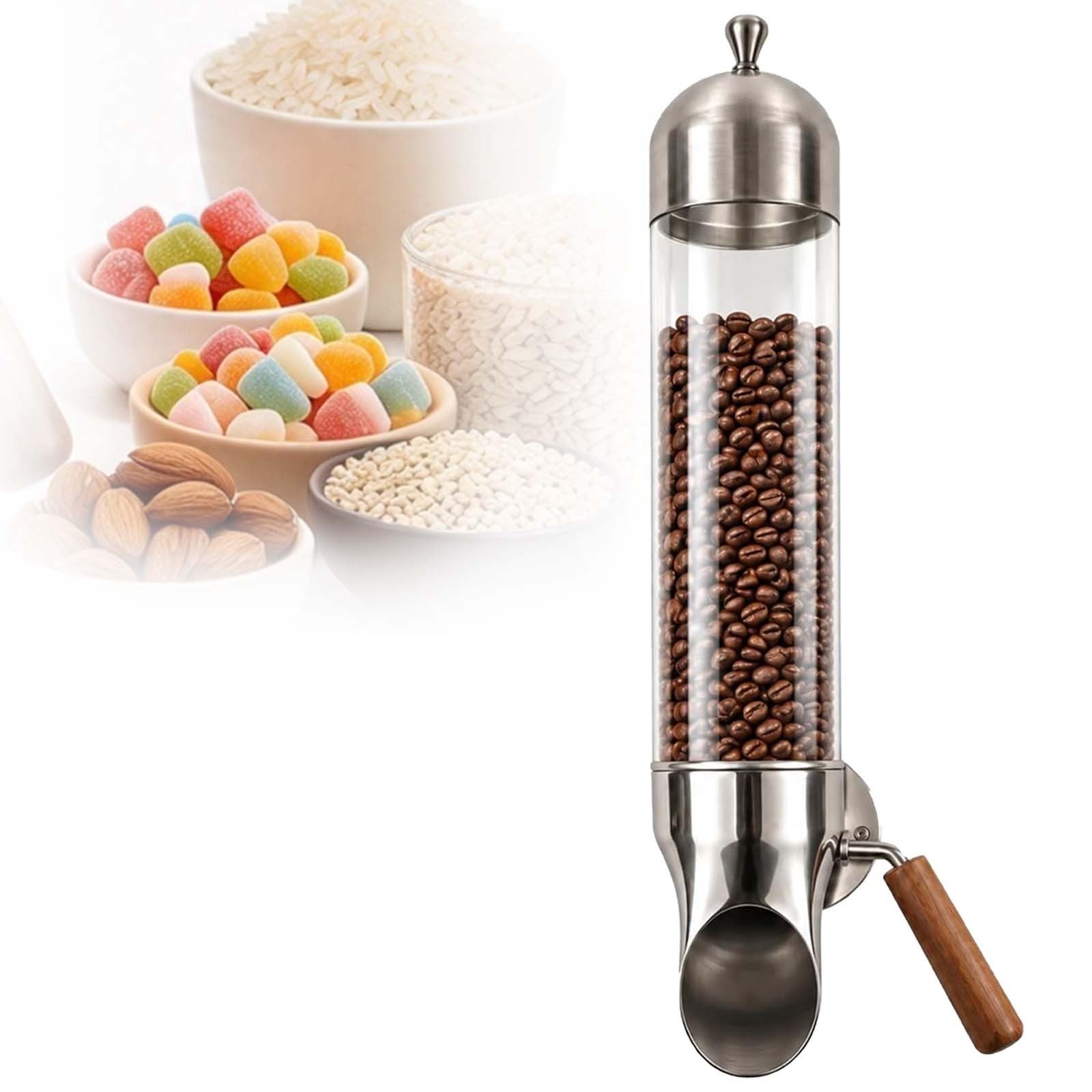 Kaffeebohnen-Spender, Tee-Spender, Präsentationsröhre Aus Klarglas Spe-nder