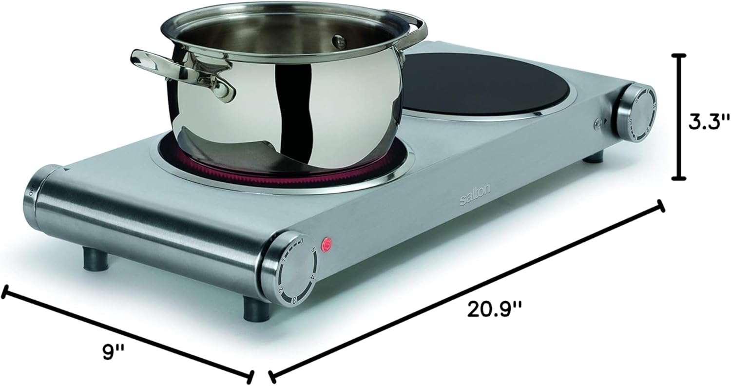 Salton Cooktop - Infrared Portable Double