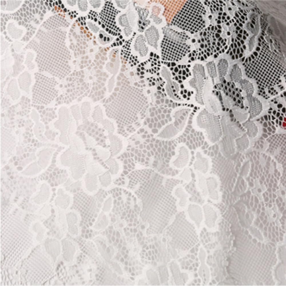 Tessuto di pizzo, 2 m x 150 cm, al metro, in pizzo nero, motivo floreale, per cucire, tessuto elasticizzato in tulle, per matrimoni, fai da te, tovaglia