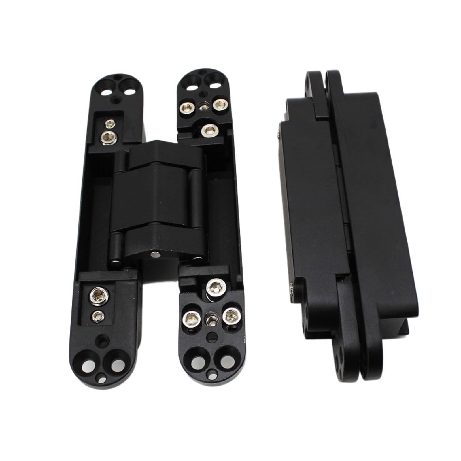 Chtkagv Black Wooden Door 180Degrees Opening Adjustable Hidden Hinge