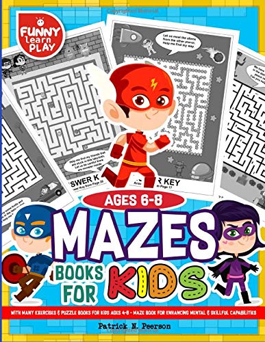 Maze Books for Kids 6-8 with Many Exercises & Puzzle Books for Kids