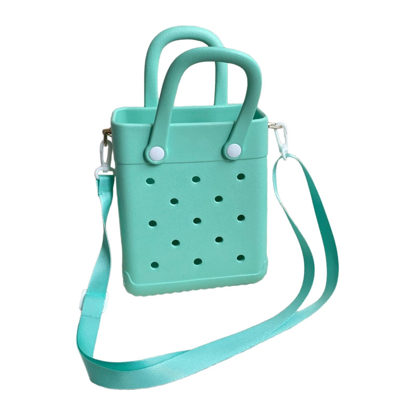 Beach Hole Bag Handbag for Women for Boat Tours Birthday Gift Swimming Pools Light Green-image-12