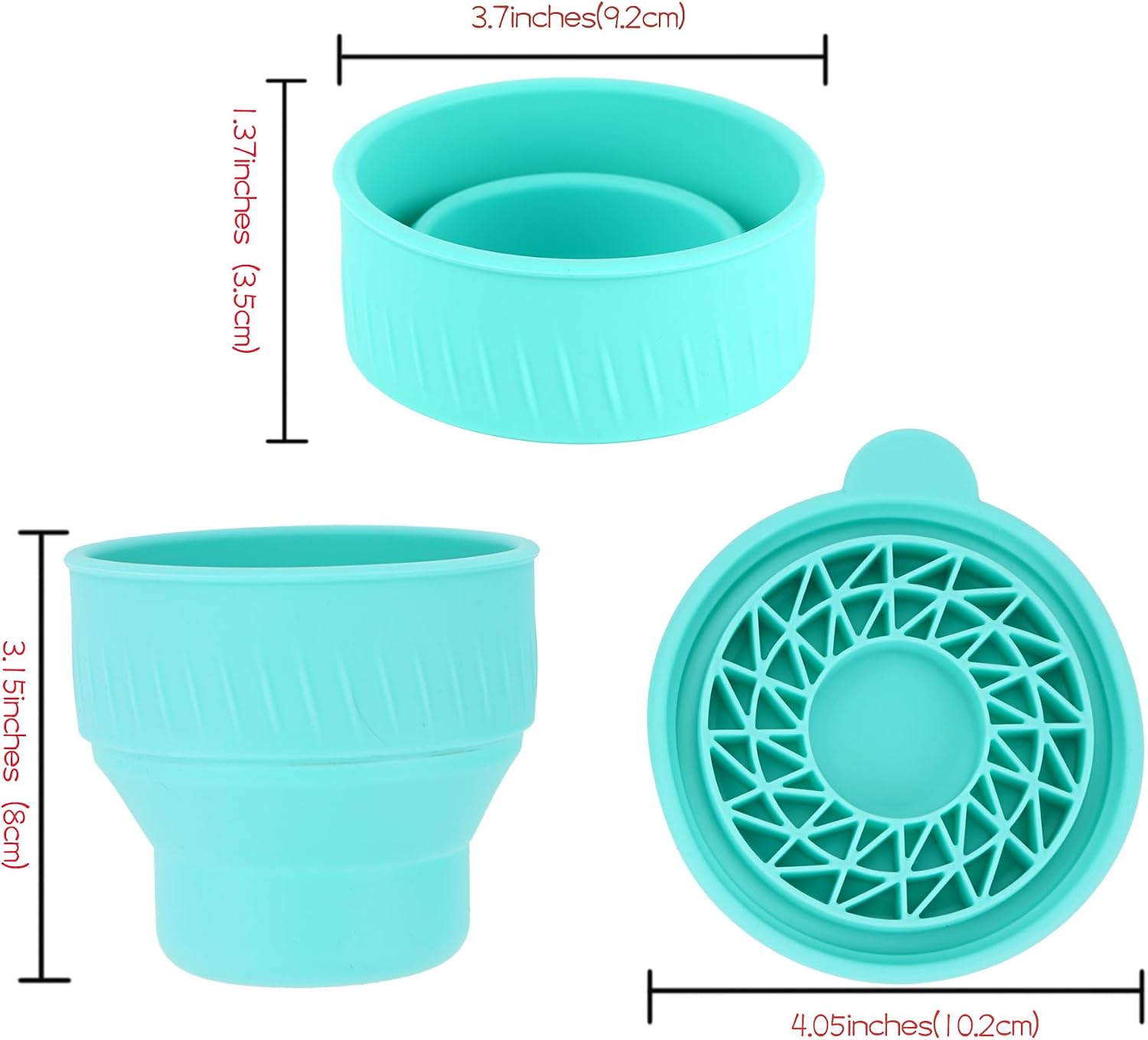 Collapsible Paint Brush Cleaner with Lid, Silicone Paint Water Cup with Scrubber Bottom for Watercolor Acrylic Oil Painting, Portable Brush Washer Holder for Artists & Students, Green